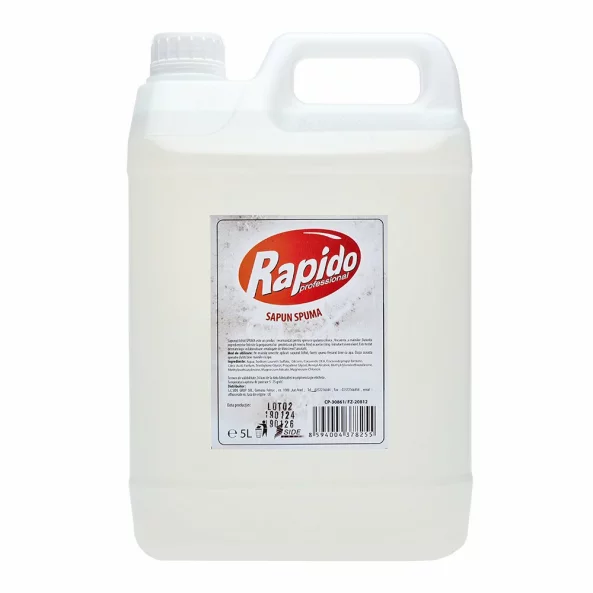 Sapun lichid spuma hipoalergenic pentru maini, 5 L, Rapido