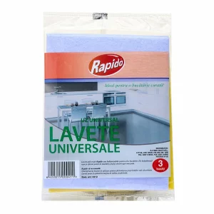Set lavete universale multicolor, 38x48 cm, 3 bucati, Rapido
