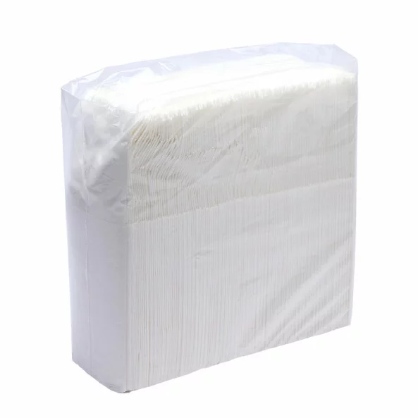 Servetele albe pentru tacamuri, 2 straturi, 33x33 cm, 130 bucati