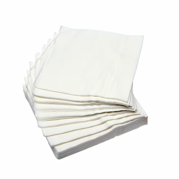 Servetele de masa albe, un strat, 33x33 cm, 500 bucati