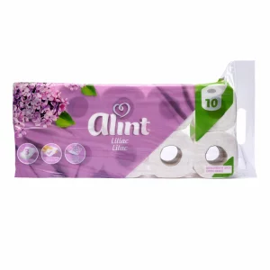 Set 10 role hartie igienica 3 straturi, parfum liliac, Alint