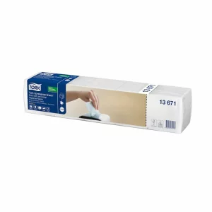 Servetele de masa pentru dozator N10, 500 bucati, extra soft, design cu frunze albe, Tork Xpressnap Snack