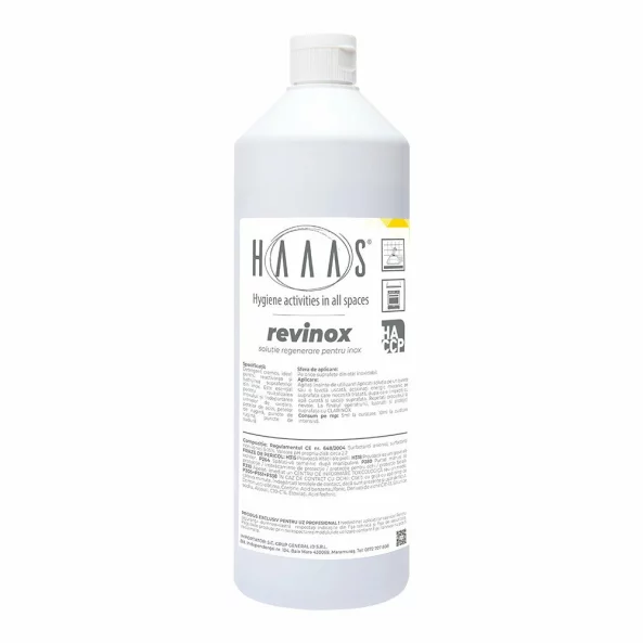 Solutie profesionala pentru revitalizarea inoxului, 1 L, Revinox, HAAAS