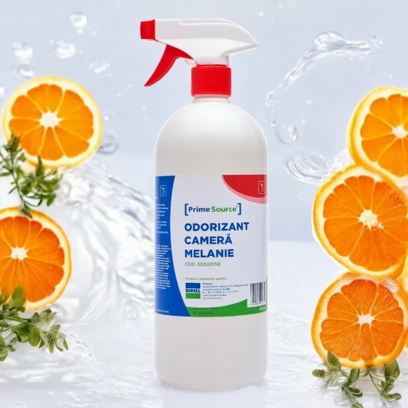 Odorizant ambiental profesional cu pulverizator, 1 L, parfum melanie, Prime Source