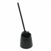 Set perie pentru wc PP cu suport din plastic, negru