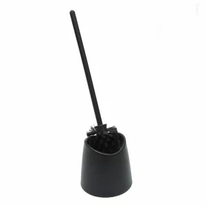 Set perie pentru wc PP cu suport din plastic, negru