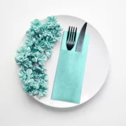 Servetele suport tacam cu buzunar, Aqua, 40x32 cm, 50 bucati