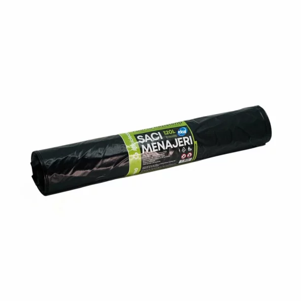 Saci menajeri 120 L, 10 bucati/rola, Ideal