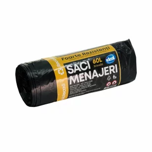 Saci menajeri 60 L, 10 bucati/rola, Ideal