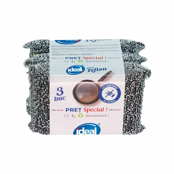 Set bureti LUX pentru teflon, 3 bucati, Ideal