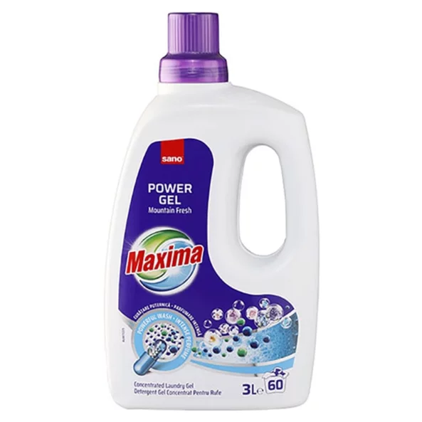 Detergent gel concentrat pentru rufe, 3 L, Fresh, Sano Maxima