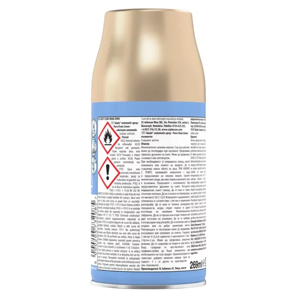 Rezerva odorizant camera, 269ml, Clean Linen, Glade