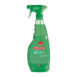 Detergent geamuri cu pulverizator, 1 L, Clear Green, Sano