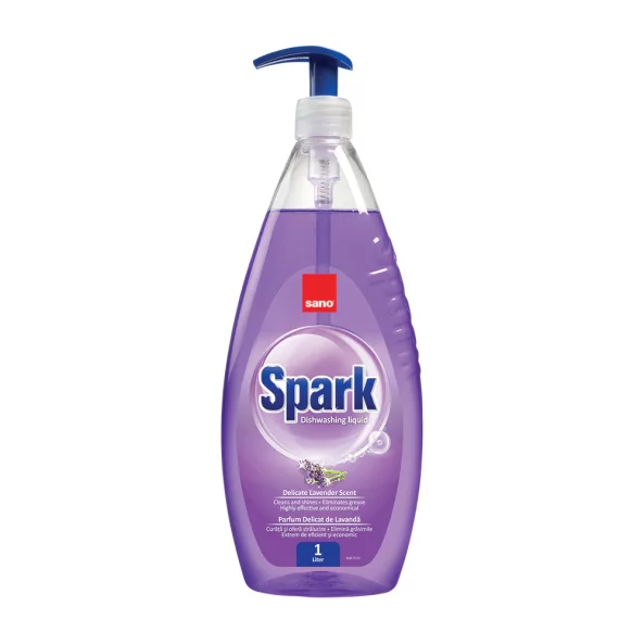 Detergent lichid vase, 1 L, lavanda, Sano Spark