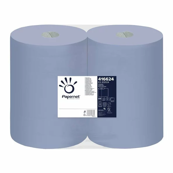 Rola industriala reciclata, 3 straturi, 180m/rola, albastra