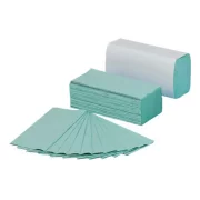 Prosoape hartie pliate V-fold, 1 strat, 250 de bucati/pachet, verde
