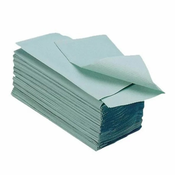 Prosoape hartie pliate V-fold, 1 strat, 250 de bucati/pachet, verde