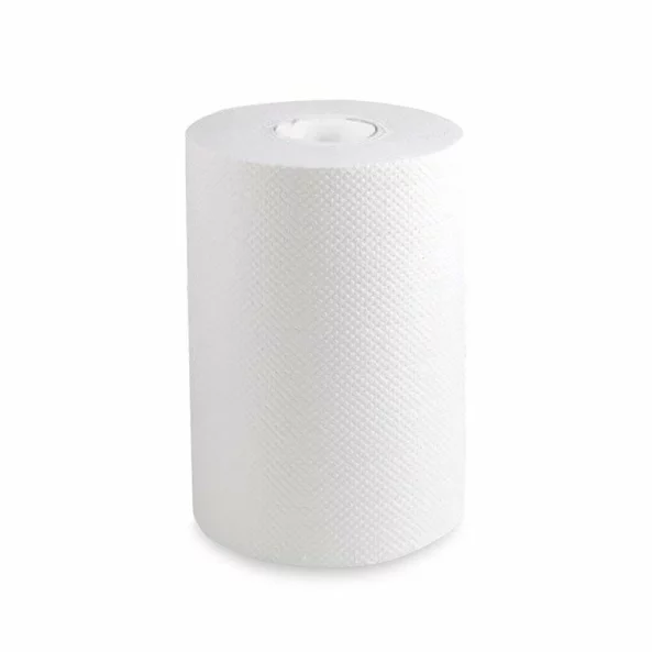 Prosoape hartie mini cu derulare centrala, 2 straturi, 60 m/rola, alb