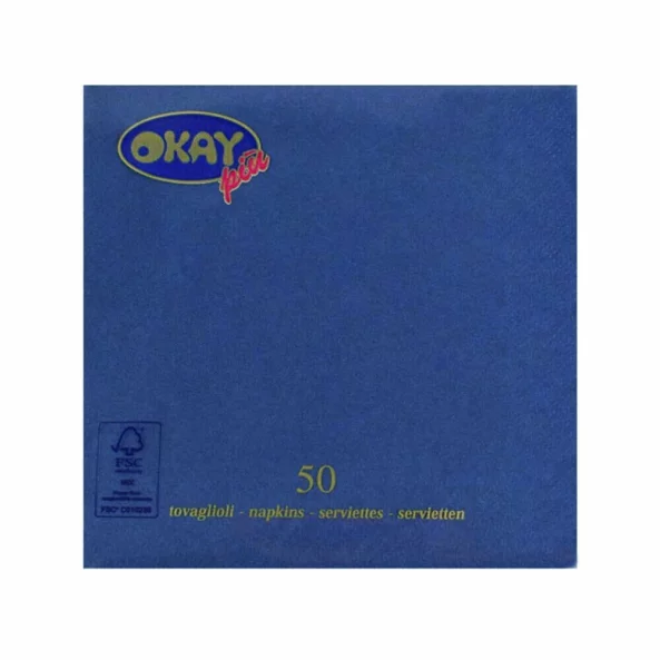 Set servetele de masa, albastru inchis blue, 2 straturi, 33x33 cm, 400 bucati/set