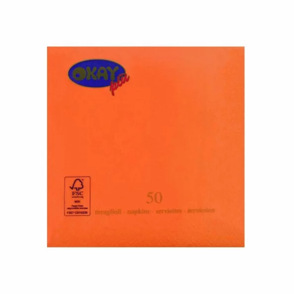 Set servetele de masa, mandarin, 2 straturi, 33x33 cm, 400 bucati/set
