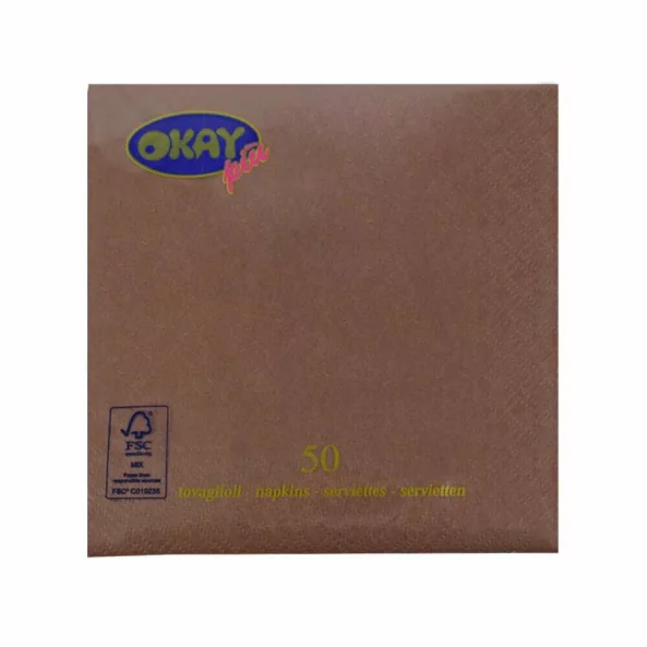 Set servetele de masa, maro, 2 straturi, 33x33 cm, 400 bucati/set