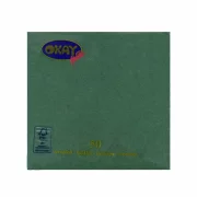 Set servetele de masa, verde inchis foresta, 2 straturi, 33x33 cm, 400 bucati/set