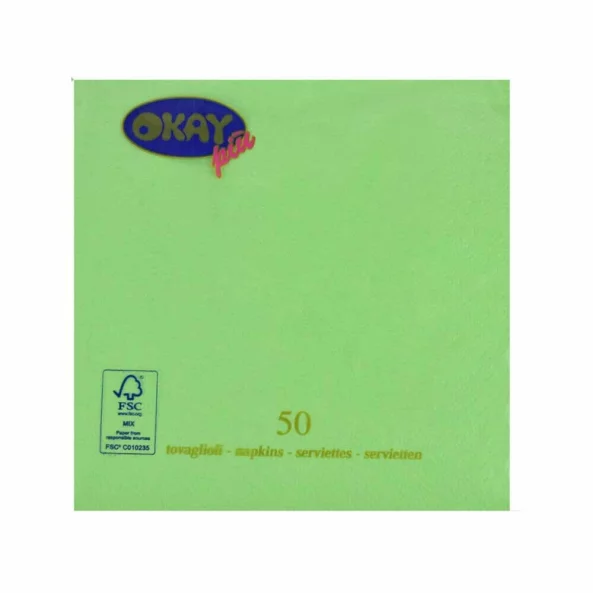 Set servetele de masa, verde mar, 2 straturi, 33x33 cm, 400 bucati/set
