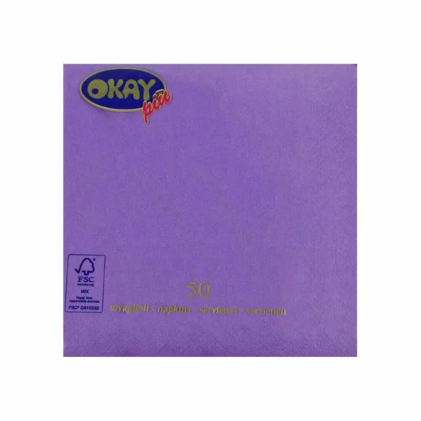 Set servetele de masa, violet, 2 straturi, 33x33 cm, 400 bucati/set
