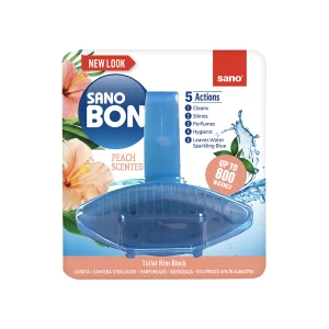 Odorizant WC 5 in 1 cu suport, 55 gr, piersica, Sano Bon