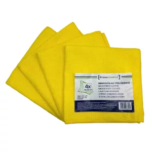Set 4 lavete microfibra, 40x40 cm, galbene, Prime Source