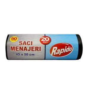 Saci menajeri 20 L, 50 bucati/rola, Rapido