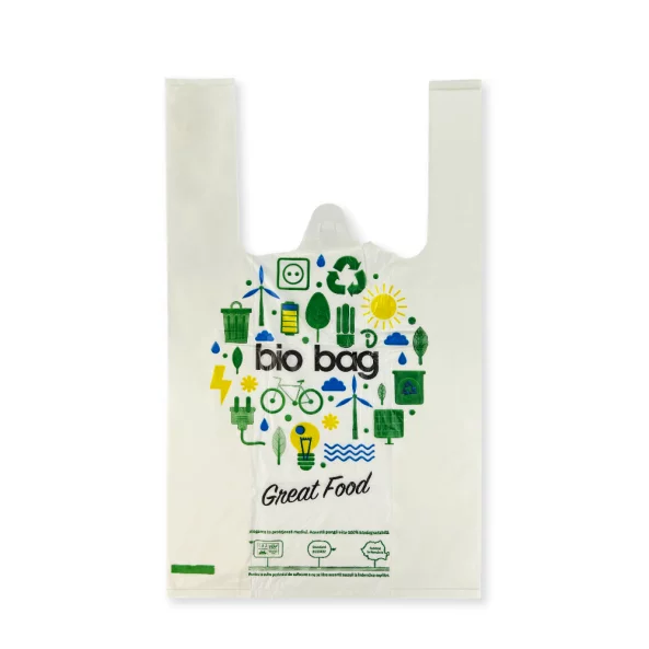 Sacose maieu BIO BAG, inscriptionate, 3-5 Kg, 27x45 cm, negru, 100 bucati/set
