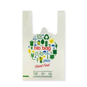 Sacose maieu BIO BAG, inscriptionate, 5-8 Kg, 30x51 cm, rosu, 100 bucati/set