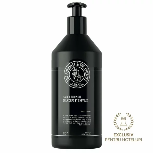 Gel de dus si par hotelier, 500 ml, Spicy Thyme, The Botanist &amp; The Chemist