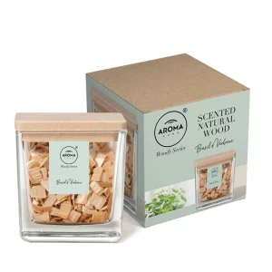 Lemn natural parfumat Basil&amp;Verbana, 70 g, Woody Series, Aroma Home