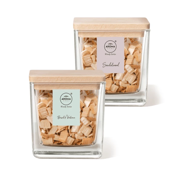 Lemn natural parfumat Basil&amp;Verbana, 70 g, Woody Series, Aroma Home