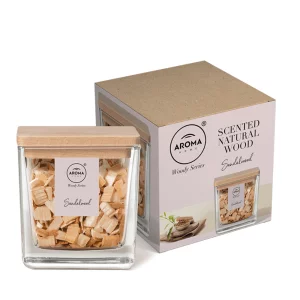 Lemn natural parfumat Sandalwood, 70 g, Woody Series, Aroma Home