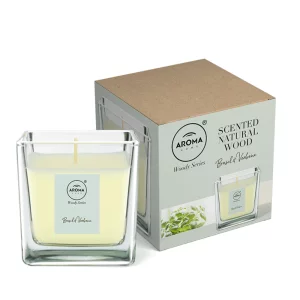 Lumanare parfumata Basil&amp;Verbena, 155 g, Woody Series, Aroma Home