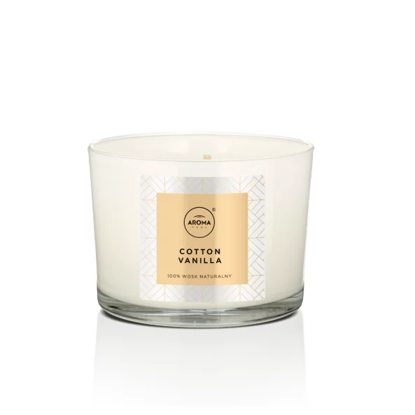 Lumanare parfumata Cotton Vanilla, 115 g, Elegance, Aroma Home