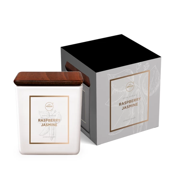Lumanare parfumata Raspberry&amp;Jasmine, 155 g, Premium, Aroma Home