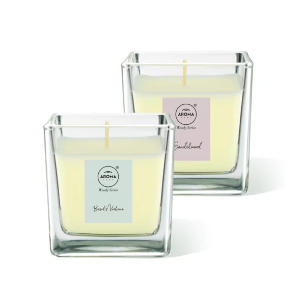 Lumanare parfumata Sandalwood, 155 g, Woody Series, Aroma Home