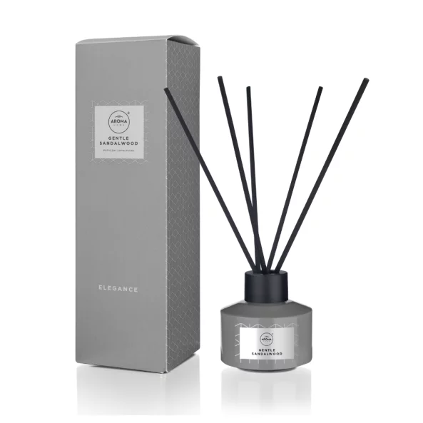Odorizant cu betisoare Gentle Sandalwood, 50 ml, Elegance, Aroma Home