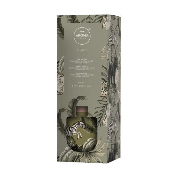 Odorizant cu betisoare Jungle, 100 ml, Wild, Aroma Home