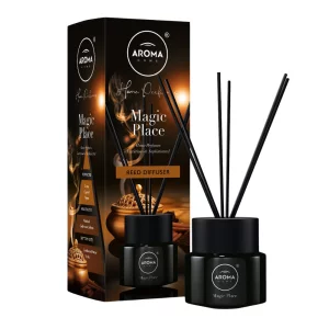 Odorizant cu betisoare Magic Place, 100 ml, Black Series, Aroma Home