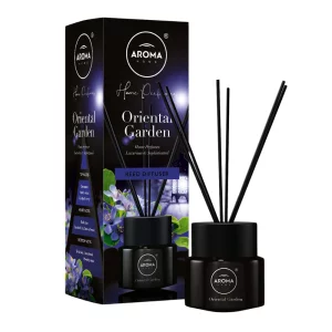 Odorizant cu betisoare Oriental Garden, 100 ml, Black Series, Aroma Home