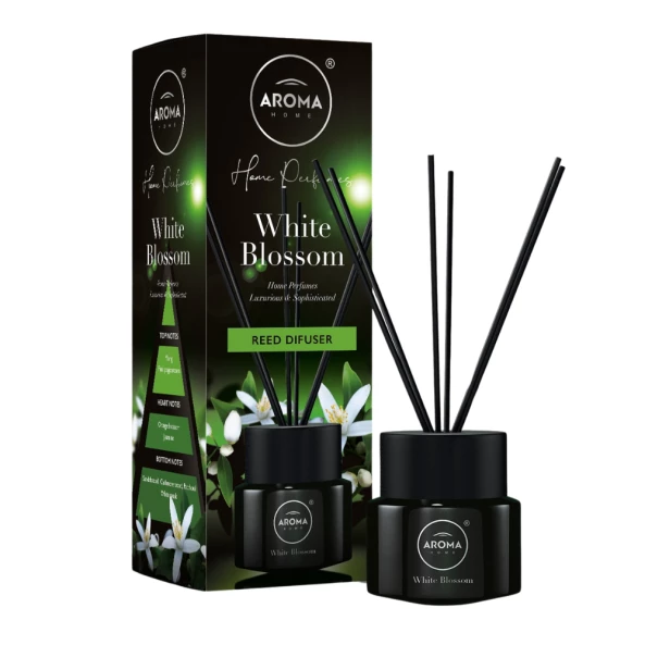 Odorizant cu betisoare White Blossom, 100 ml, Black Series, Aroma Home