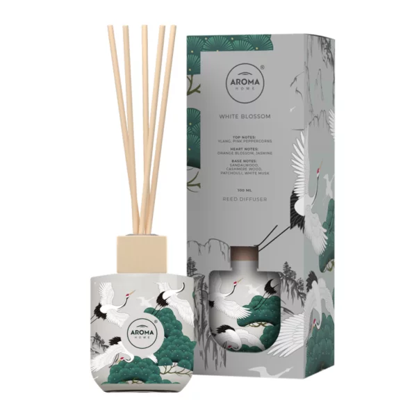 Odorizant cu betisoare White Blossom, 100 ml, Wild, Aroma Home