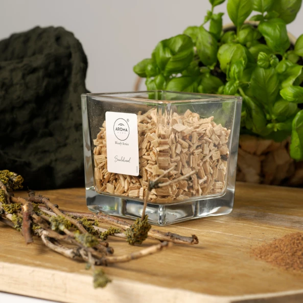 Lemn natural parfumat Sandalwood, 70 g, Woody Series, Aroma Home