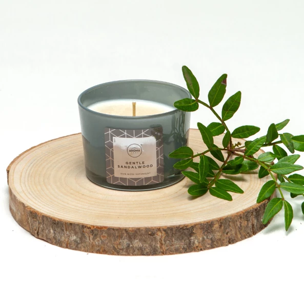 Lumanare parfumata Gentle Sandalwood, 115 g, Elegance, Aroma Home