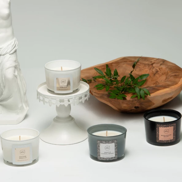 Lumanare parfumata Gentle Sandalwood, 115 g, Elegance, Aroma Home